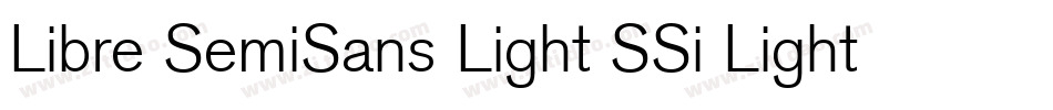 Libre SemiSans Light SSi Light字体转换